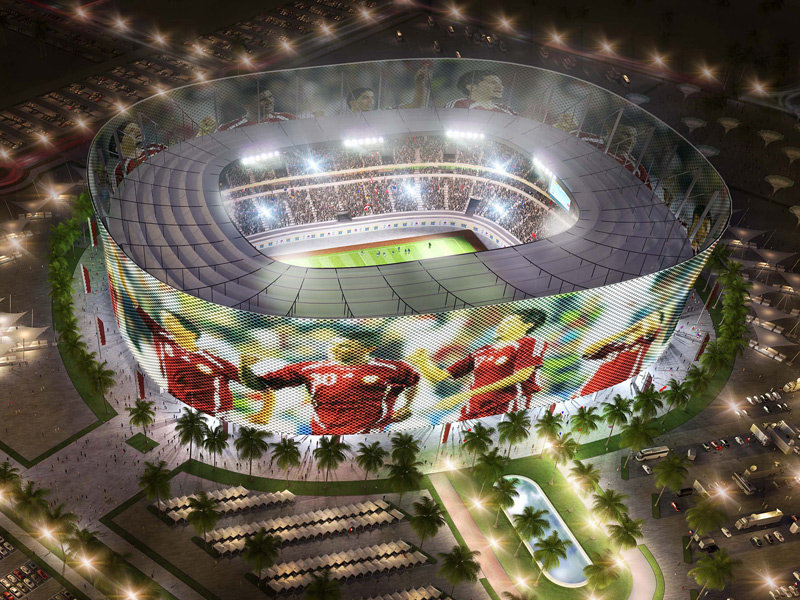 Illustration for article titled The Grim Secret Behind Qatar's Lavish New Stadiums: Human Rights Abuse